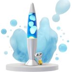 Lampe a lave 34cm eau bleu clair cire blanche lampe a lave enfants veilleuse lumière colorée cadeau pour ... Lampe a lave 34cm eau bleu clair cire blanche lampe a lave enfants veilleuse lumière colorée cadeau pour ...
