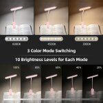 Lampe de lecture rechargeable avec c�ble de type - c, liseuse lampe clip [3 couleurs et 10 luminosit�s] ...