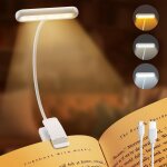 Lampe de lecture rechargeable avec cble de type - c, liseuse lampe clip [3 couleurs et 10 luminosits] ...