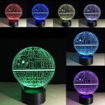 Lampe led 3d avec tlcommande pour table de football, eclairage d'intrieur a 7 couleurs changeantes, ...