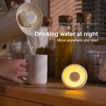Lampe led a capteur intelligent, 1 pice, veilleuse a induction automatique sans fil, armoire de charge ...