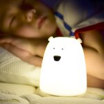 Lampe led en forme d'ours mignon, en silicone, avec capteur tactile, luminaire d�coratif de chevet, id�al ...