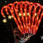 Lampe led solaire en forme de canne a sucre avec etoile, luminaire dcoratif d'extrieur, idal pour ...