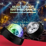Lampe led usb d'ambiance rgb color�e pour voiture, eclairage d'ambiance pour f�te, karaok�, commande ...