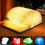 Lampe livre led pliante rgb, lampes d'ambiance 2500mah rechargeable usb - c, idal dcoration de nuit ...