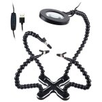 Lampe loupe a lunettes usb led 3x, bricolage, soudage a troisième main, bras flexibles de soudage, support ... Lampe loupe a lunettes usb led 3x, bricolage, soudage a troisième main, bras flexibles de soudage, support ...