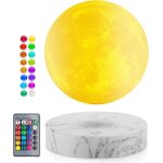 Lampe de lune flottante - lampe de lune en lvitation avec 16 modes d'clairage led, impression 3d, lumire ...