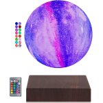 Lampe de lune en lvitation lampe de lune flottante 3d a lvitation magntique 16 couleurs, avec tlcommande, ...