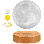 Lampe de lune en lvitation, lumire de lune flottante 3d spinning ledmoonmagnetic levitation night lights ...