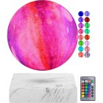 Lampe de lune magntique flottante et tournante avec tlcommande, 16 couleurs led 3d lune veilleuse ...