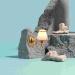 Lampe murale miniature de bureau, 1 pice, ornement, mini maison, modle d'armoire, luminaire dcoratif ...