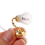 Lampe murale miniature en forme de bourgeon de fleur dorée, 1:12, accessoires de décoration pour maison ... Lampe murale miniature en forme de bourgeon de fleur dorée, 1:12, accessoires de décoration pour maison ...