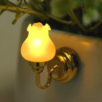 Lampe murale miniature led a piles avec interrupteur marche / arr�t, accessoires pour maison de poup�e, ...