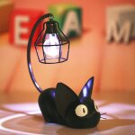 Lampe de nuit cr�ative en fer, artisanat epicerie, chat magique miniature, maison chambre a coucher, ...