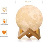 Lampe nuit led rvb 15cm - veilleuse tactile usb 3 couleurs - portable