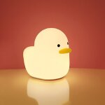 Lampe de nuit led en silicone avec d�tecteur de canard, design nordique mignon, design de dessin anim�, ...