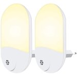 Lampe nuit [lot de 2], veilleuse enfant automatique plug - and - play avec capteur cr�pusculaire, pour ...