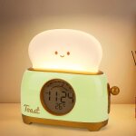Lampe de nuit, veilleuse avec minuteur, horloge a intensité variable, avec thermomètre, 1200 ma, rechargeable, ... Lampe de nuit, veilleuse avec minuteur, horloge a intensité variable, avec thermomètre, 1200 ma, rechargeable, ...