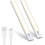 Lampe de placard, 126led lampe d�tecteur de mouvement, 750mah veilleuse led rechargeable, 6000k lampe ...
