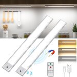 Lampe de placard 2 piece lumiere dtecteur de mouvement interieur 41cm, tlcommande, 3 tempratures ...