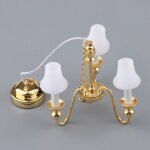 Lampe de plafond miniature pour maison de poupe, echelle 1:12, eclairage de salon, 12v
