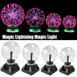 Lampe a plasma tactile, boule magique, sensible au son, d�coration de f�te, chambre d'enfant, cadeau ...