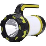 Lampe portable led rechargeable par usb (jaune), lampe de camping 3000 mah, projecteur portable led, ...