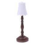 Lampe de sol miniature a led pour maison de poupe, avec autocollants, nouveau, 1:12