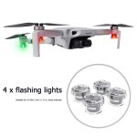 Lampe stroboscopique pour drone universel 4 pices, veilleuse de vol pour dji mavic air 2 / mini 2 / ...