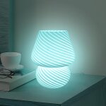 Lampe de table champignon en verre, veilleuse 3 couleurs changeantes, lampe de bureau champignon a intensit ...