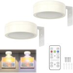 Lampe tableau sans fil a piles, lot de 2 appliques led avec tlcommande, eclairage tableau 3 couleurs, ...