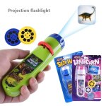 Lampe torche de projection pour enfants, projecteur lumineux, dessin anim� mignon, veilleuse photo, apprentiss ...