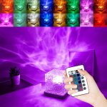 Lampe a vagues en acrylique : lampe rgbw 16 couleurs, veilleuse led avec t�l�commande, lampe de table ...