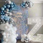Lampion de deco de fete - 4 feuille pompon rideaux autocollant disco thme fte danniversaire mur porte ...