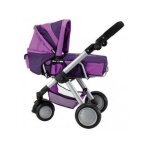 Landau combi poussette violette 2 en 1 city max pour poupee 81x50x79cm (lxlxh) poignee : reglable de ...