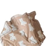 Langes enveloppes pour bb, couverture tricote en coton, imprim ours, mode bb, repose - pieds, ...