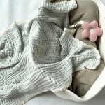Langes en mousseline pour bébé, 6 couches, coton bio, dentelle, couverture pour, réception, serviettes ... Langes en mousseline pour bébé, 6 couches, coton bio, dentelle, couverture pour, réception, serviettes ...