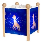 Lanterne magique sophie la girafe voie lacte - bois naturel 12v - trousselier