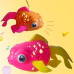 Lanterne portative de poisson rouge de dessin anim de couleur alatoire, 1 pice, avec musique lgre, ...