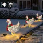 Lanterne solaire led en forme de poulet avec foulard, eclairage stro 3d, luminaire dcoratif d'intrieur, ...