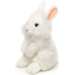 Lapin angora blanc, debout18 cm (hauteur)peluche lapindoudou