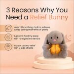 Lapin apaisant pour bebe, jouet en peluche, musique apaisante, compagnon de sommeil, 1 piece
