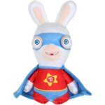 Lapins cretins peluche super - hros rouge sonore