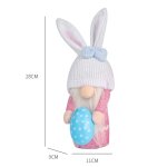 Lapin gnomes en peluche de p�ques, poup�e tenant l'�uf sans visage, pendentif fait a la main, jouet ...