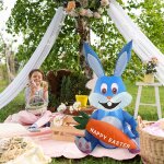 Lapin de pâques gonflable géant lumineux, décoration d'arbres led intégrée, jouets d'extérieur Lapin de pâques gonflable géant lumineux, décoration d'arbres led intégrée, jouets d'extérieur
