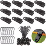 Lbgwp60 - 12 clips de fixation de tente, 12 anneaux et 12 outils de tente a billes en caoutchouc, utilisés ... Lbgwp60 - 12 clips de fixation de tente, 12 anneaux et 12 outils de tente a billes en caoutchouc, utilisés ...