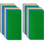 Lbgwp60 - 16 pices plaques de base classiques en briques de construction, 12, 5cm x 25cm grandes plaques ...