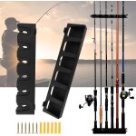 Lbgwp60 - 1paire support de canne a pche montage mural support mural pour la famille canne a peche porte ...