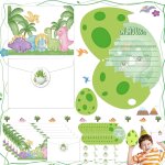 Lbgwp60 - 36 pices nvitations anniversaire dinosaure, oeufs de dinosaure carte d'invitation anniversaire, ...