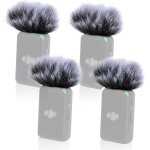 Lbgwp60 - 4 pices bonnette micro anti vent adapt a dji mic lavalier sans fil, mousse micro en fourrure ...